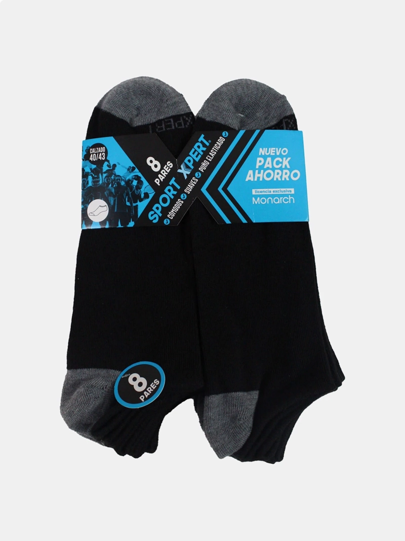 PACK X8 CALCETINES HOMBRE MONARCH LARGOS - 2