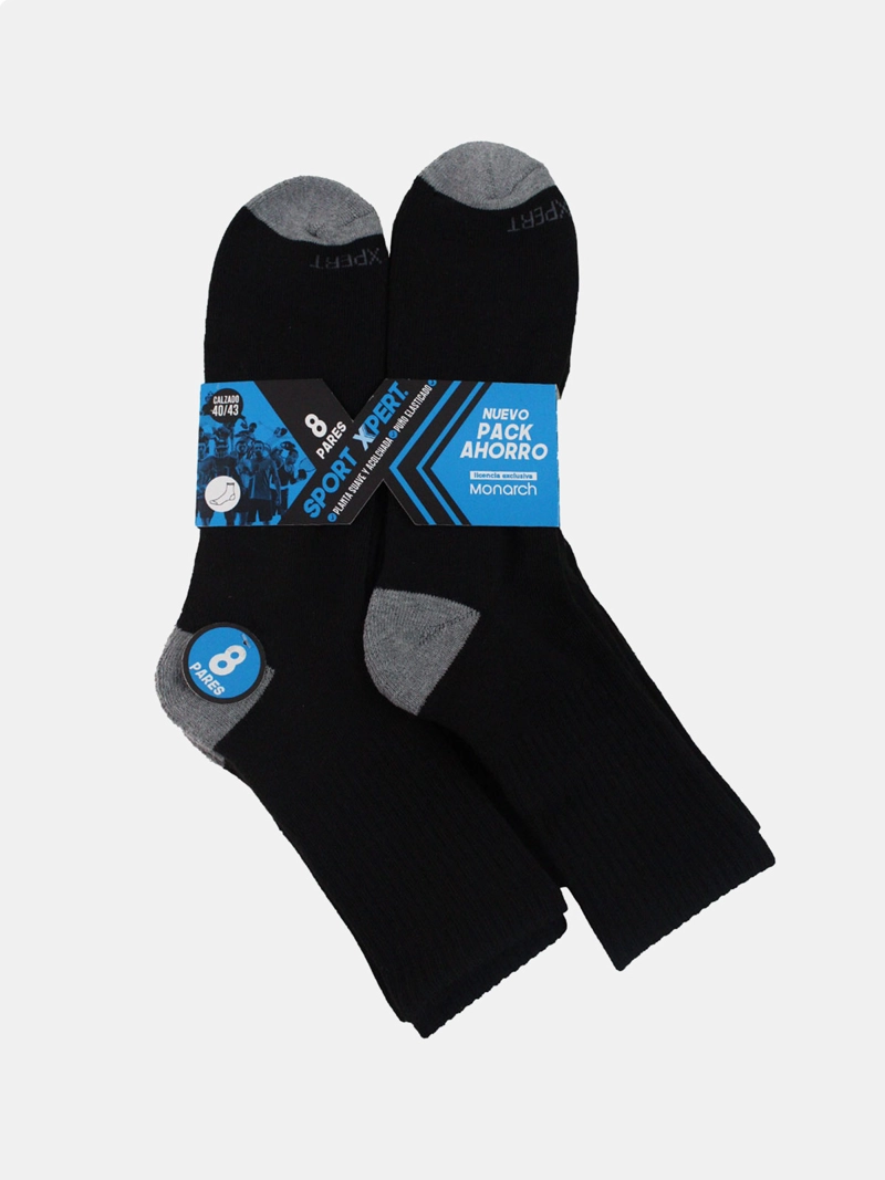 PACK X8 CALCETINES HOMBRE MONARCH SPORT LARGOS - 2