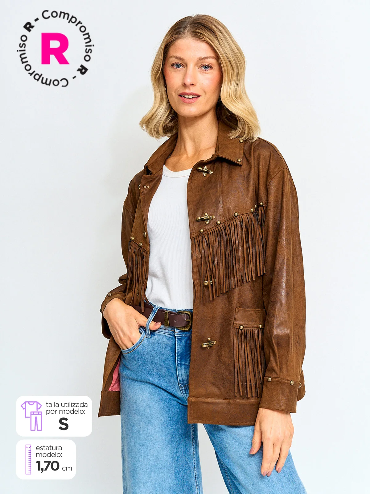 CHAQUETA MUJER TATIENNE FLECOS GAMUZA - 1