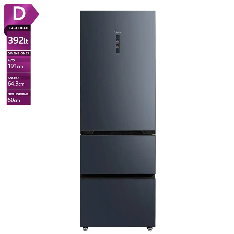 REFRIGERADOR BOTTOM FREEZER MIDEA 392 LT NO FROST DRM542FGE70