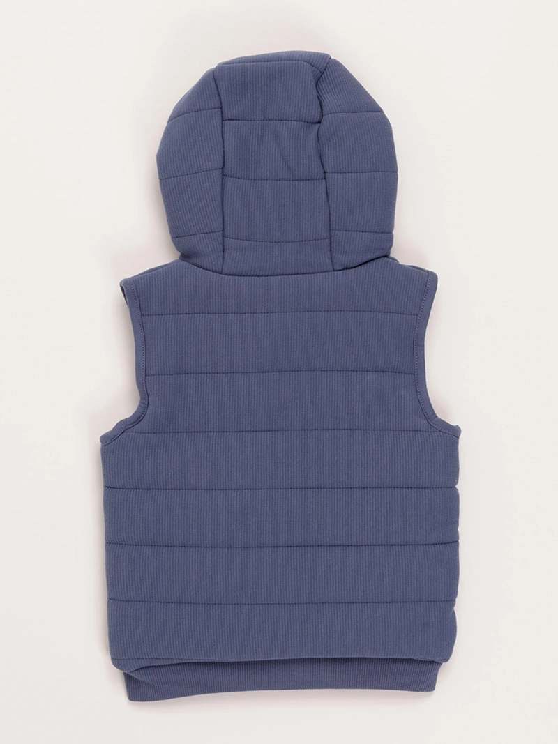 CHAQUETA SIN MANGA ALGODÓN NIÑO BABY HARVEST CON CAPUCHA - 2