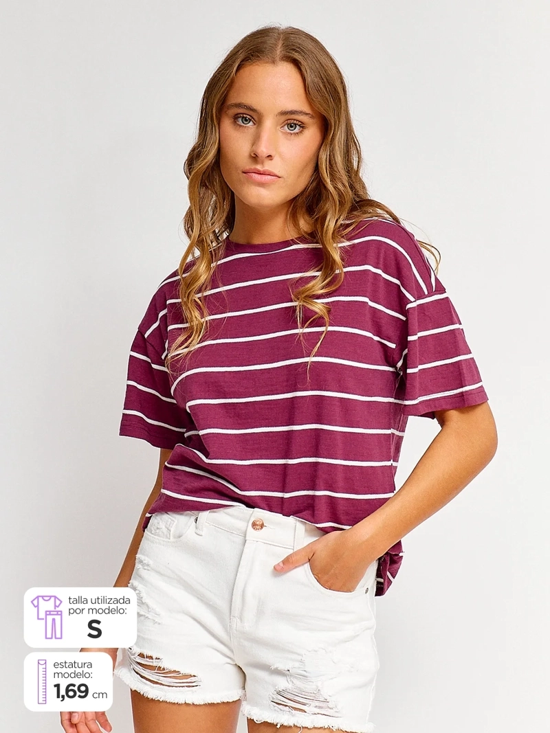 POLERA MUJER ONLY ALGODÓN  - 1