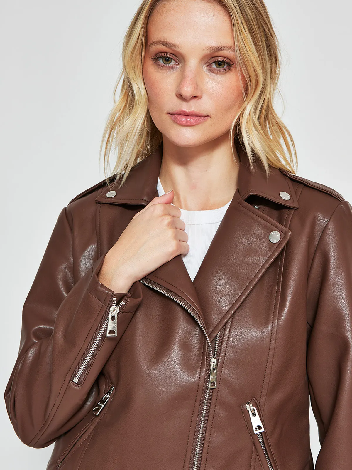 CHAQUETA MUJER AEROPOSTALE EFECTO CUERO - 3