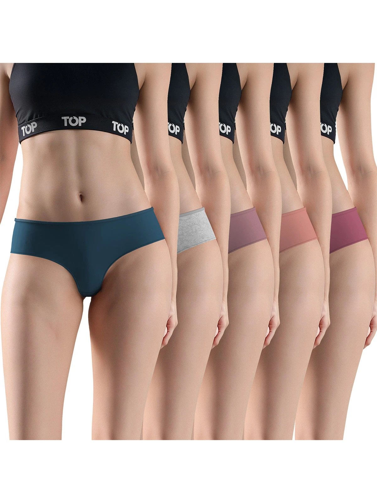 PACK 5 CALZONES MUJER TOP CULOTTE SIN ELÁSTICO - 1