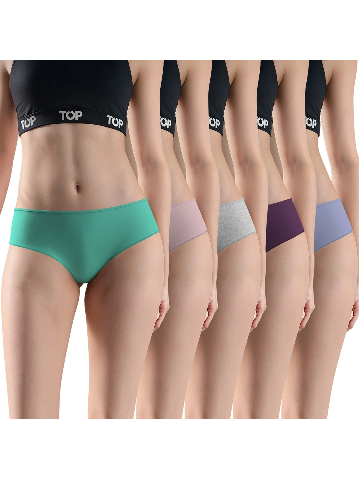 PACK 5 CALZONES MUJER TOP PANTALETA ALGODÓN SIN ELÁSTICO - 1