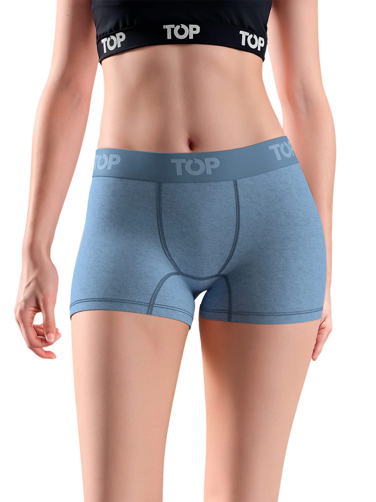 PACK 5 CALZONES MUJER TOP BOXER LISOS - 5