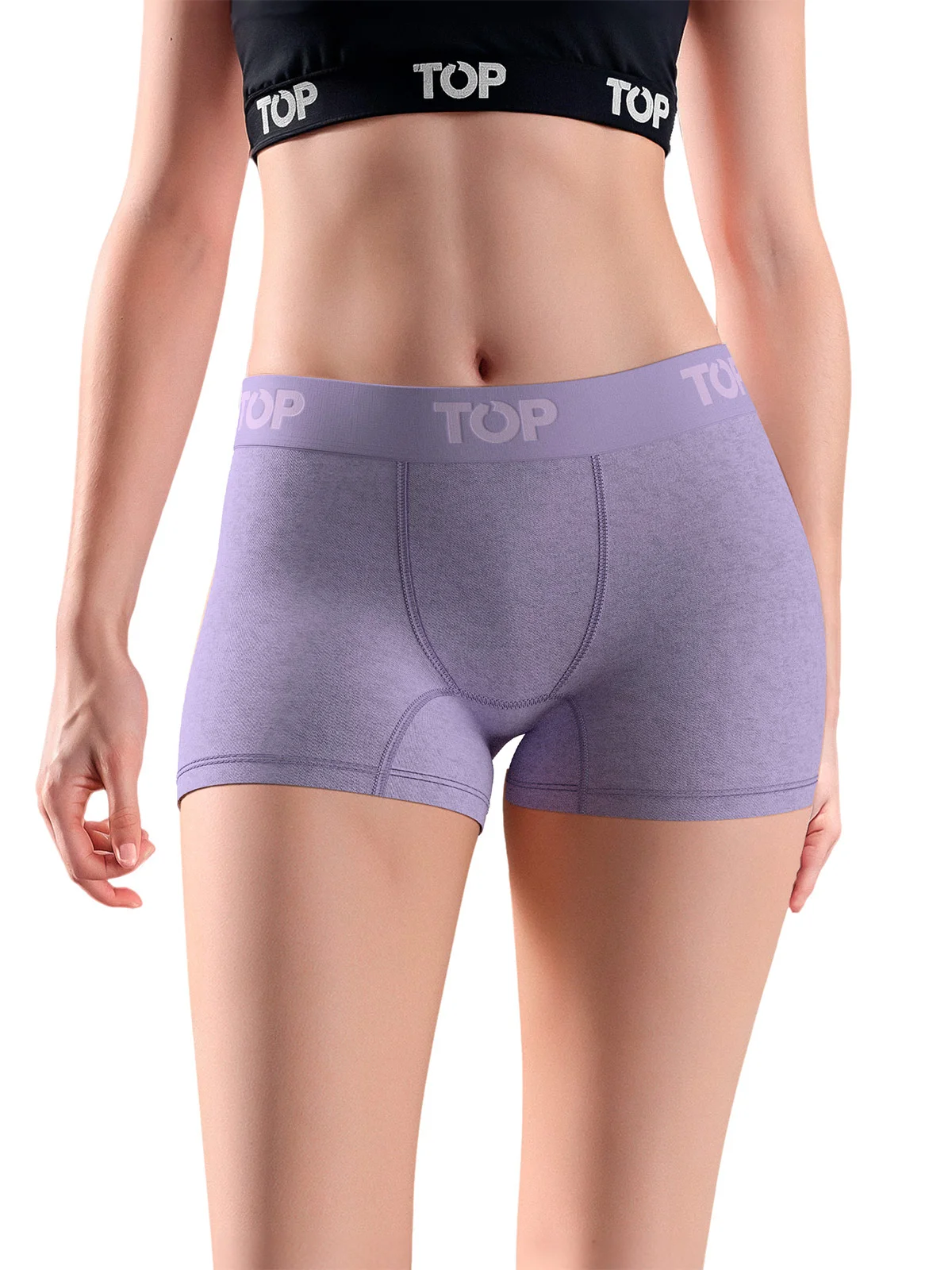 PACK 5 CALZONES MUJER TOP BOXER LISOS - 6