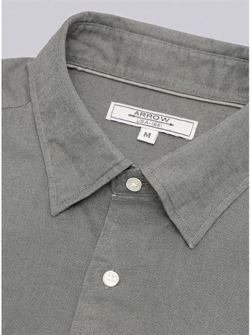 CAMISA MANGA CORTA HOMBRE ARROW LINO ALGODÓN CM3265R - 4