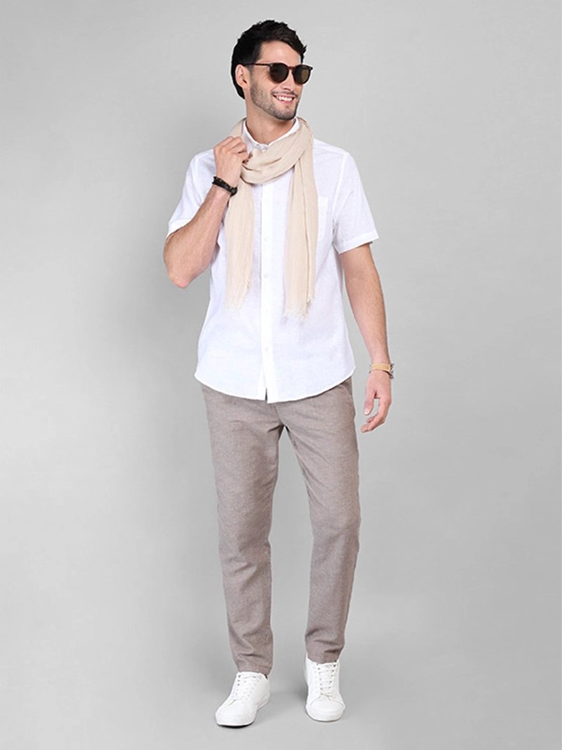 CAMISA MANGA CORTA HOMBRE ARROW LINO ALGODÓN CM3265R - 4