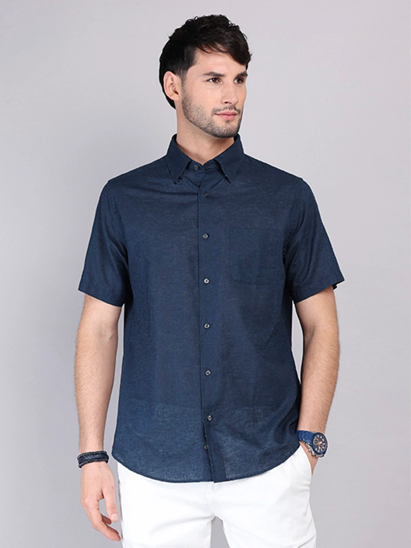 CAMISA MANGA CORTA HOMBRE ARROW LINO ALGODÓN CM3265R - 1