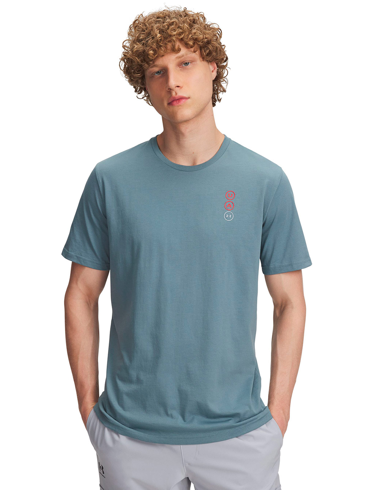 POLERA MANGA CORTA HOMBRE UNDER ARMOUR CIRCLE LOGO STACK - 1