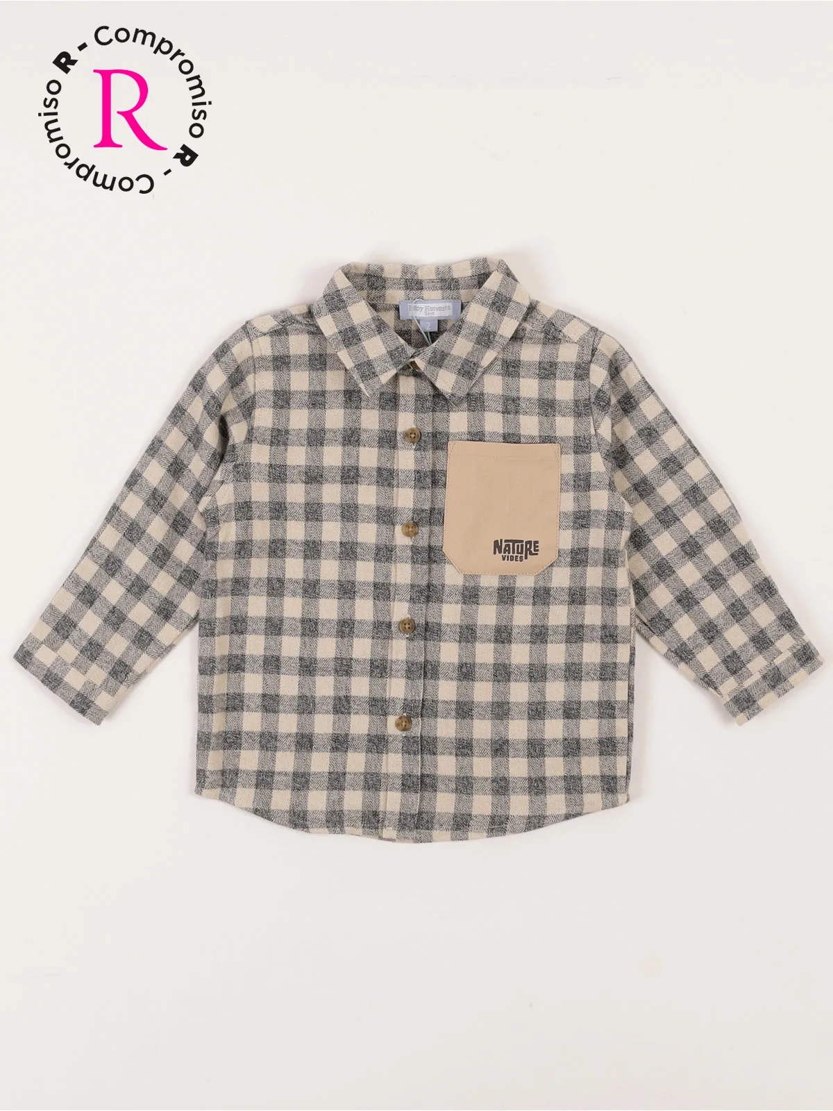 CAMISA MANGA LARGA NIÑO BABY HARVEST BOLSILLO - 1