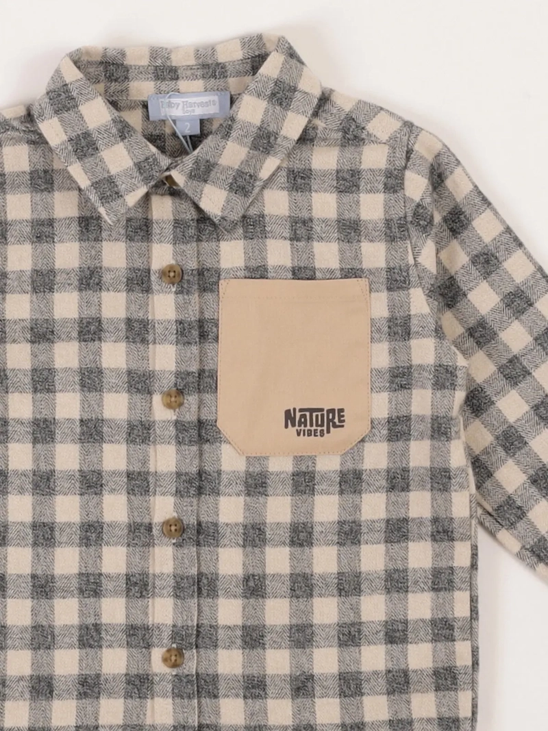 CAMISA MANGA LARGA NIÑO BABY HARVEST BOLSILLO - 3