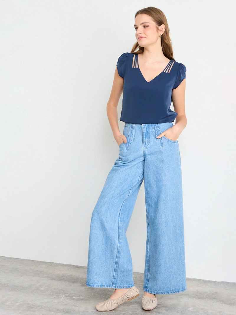 BLUSA MUJER IO PABILOS EN ESCOTE - 1