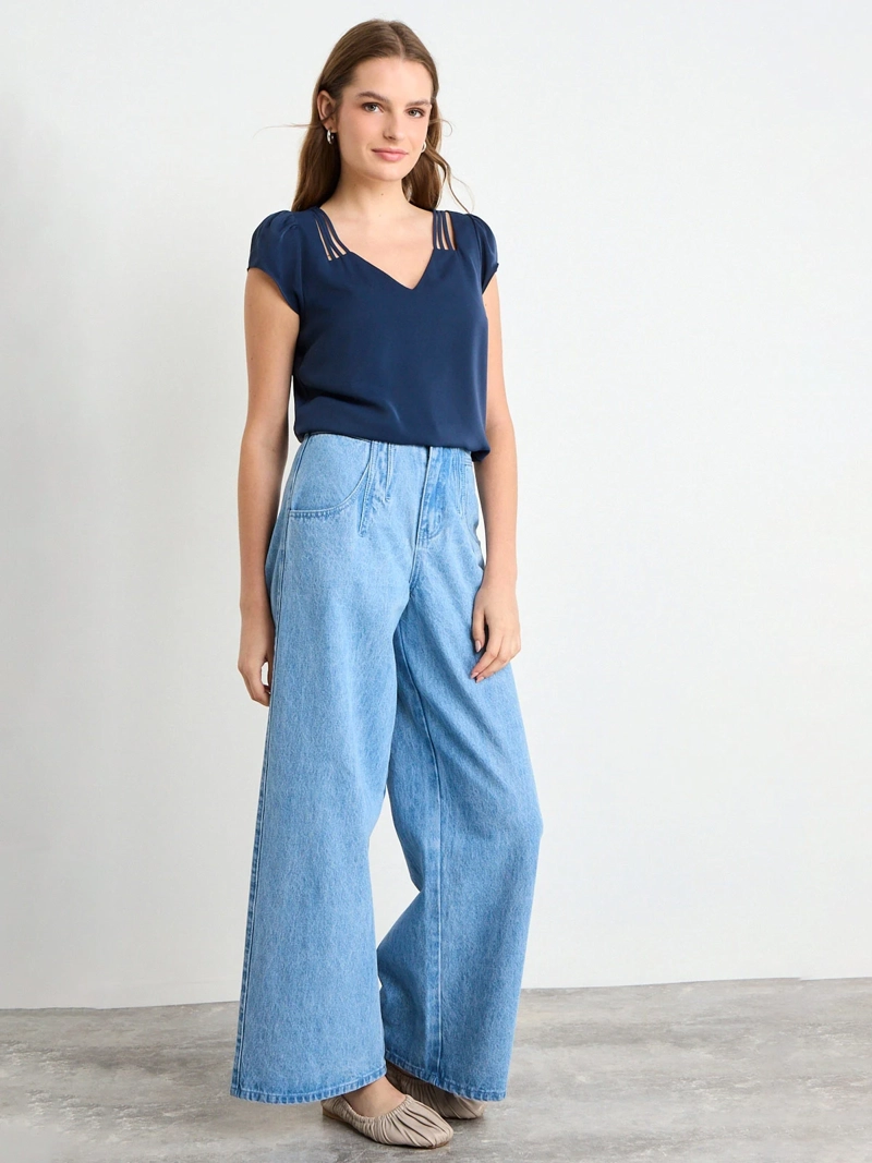BLUSA MUJER IO PABILOS EN ESCOTE - 2