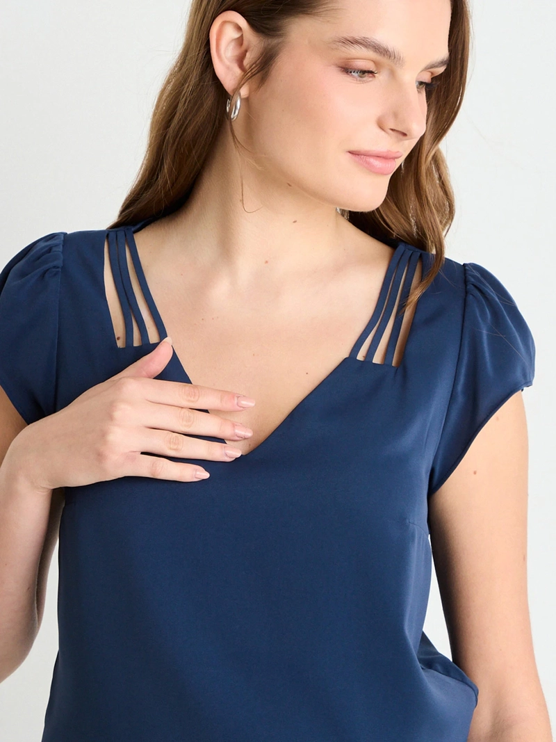 BLUSA MUJER IO PABILOS EN ESCOTE - 5