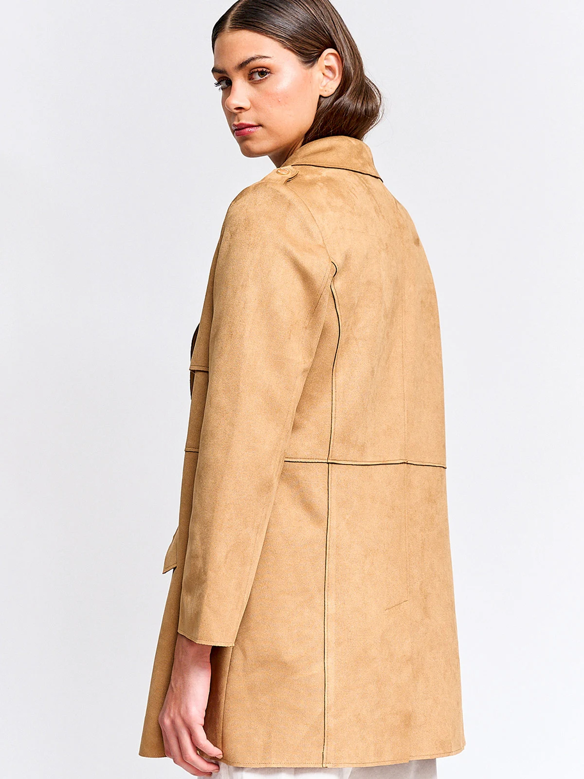 CHAQUETA MUJER CACHAREL TRENCH TIPO SUEDE - 2