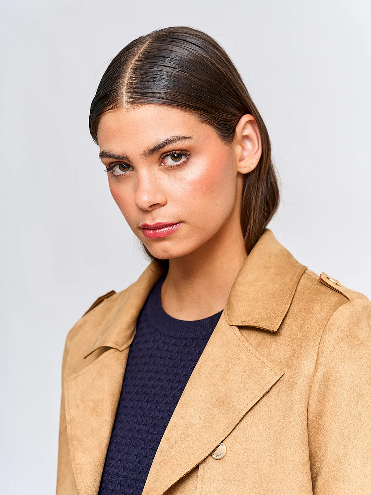 CHAQUETA MUJER CACHAREL TRENCH TIPO SUEDE - 3