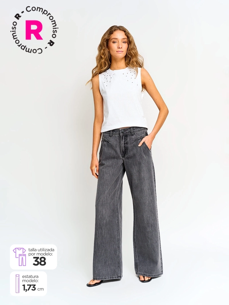 JEANS MUJER PEPE JEANS WIDELEG ALGODÓN  - 1