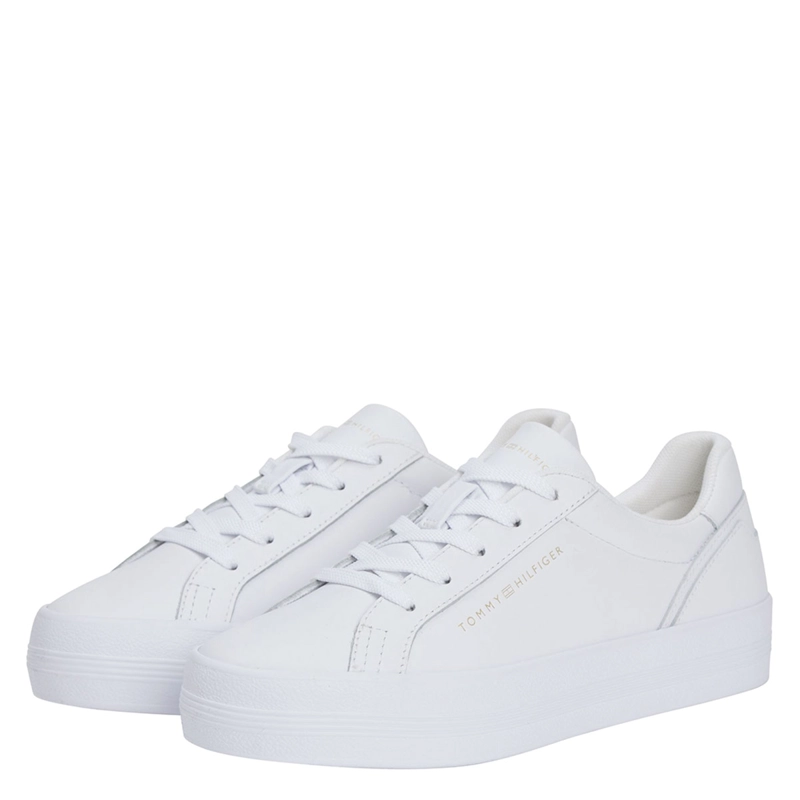 ZAPATILLAS MUJER TOMMY HILFIGER CASUALES BLANCO FW0FW09164YBS CUERO - 2