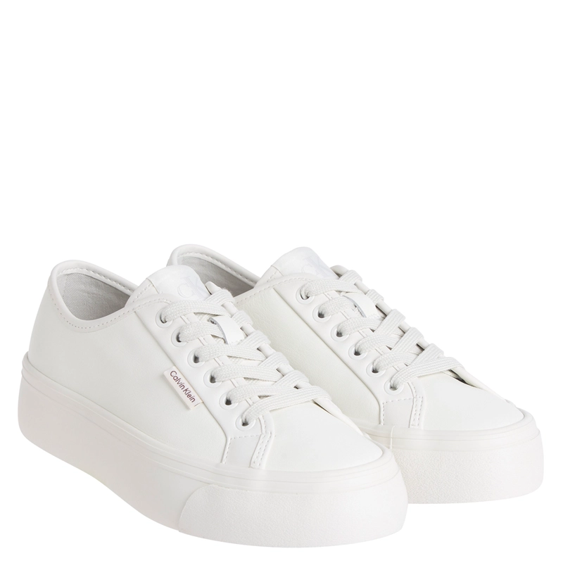 ZAPATILLAS MUJER CALVIN KLEIN CASUALES BLANCA YW0YW01932YAJ  - 2