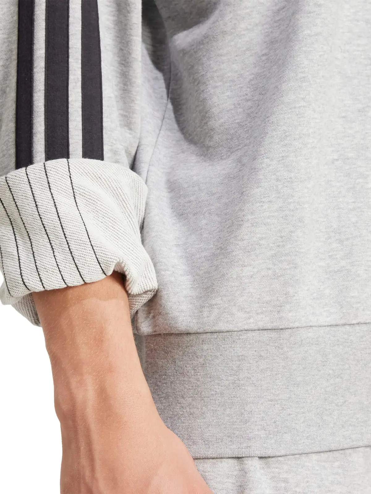 POLERÓN HOMBRE ADIDAS ESSENTIALS 3 TIRAS FELPA FRANCESA - 3