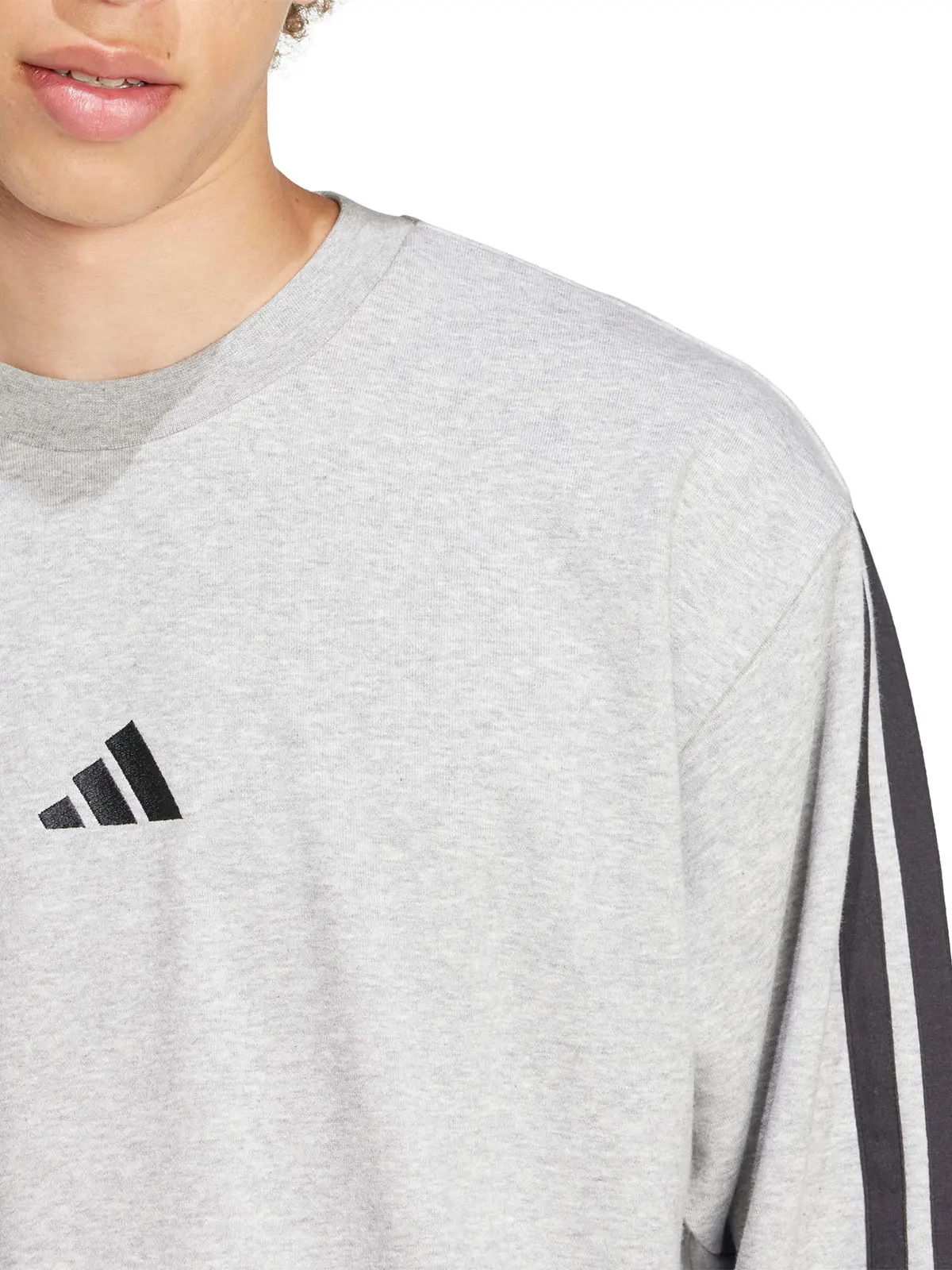 POLERÓN HOMBRE ADIDAS ESSENTIALS 3 TIRAS FELPA FRANCESA - 4