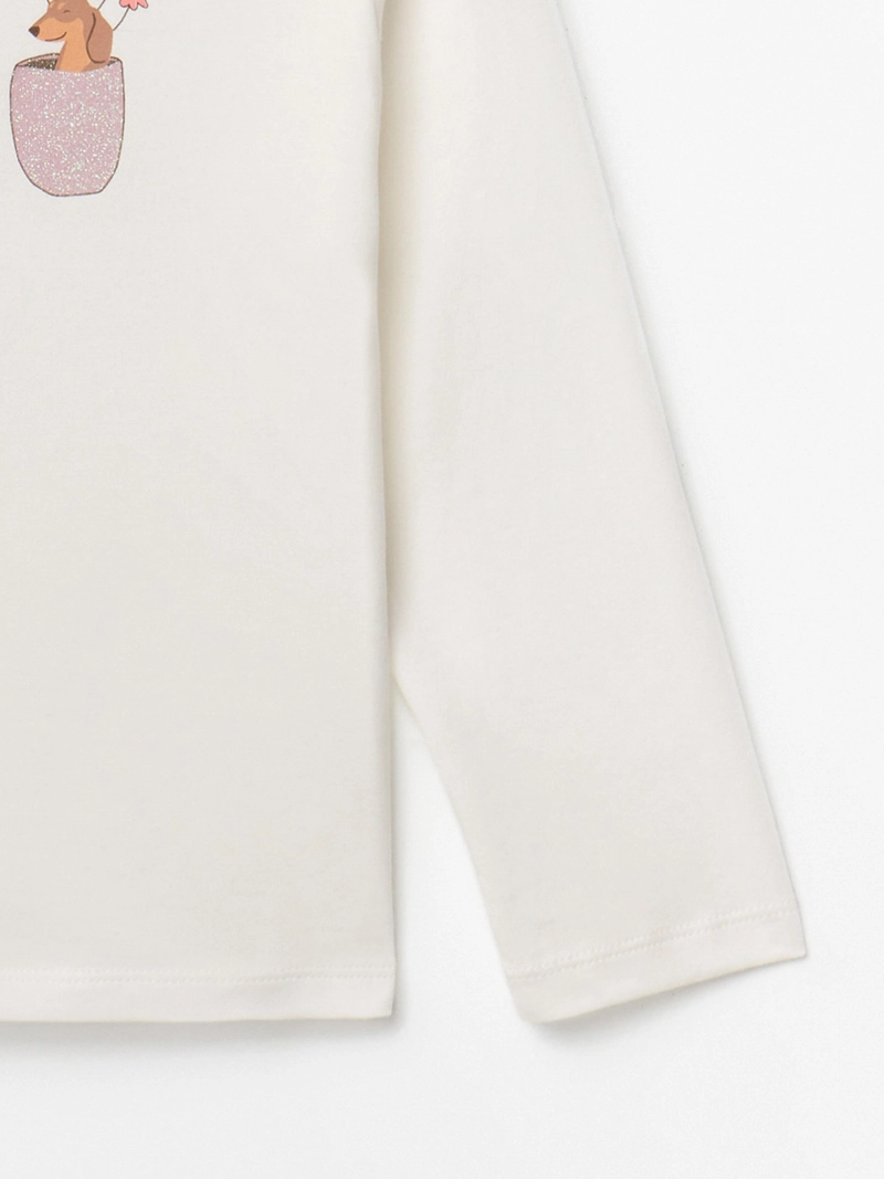 POLERA MANGA LARGA ALGODÓN NIÑA SFERA MACETAS - 2
