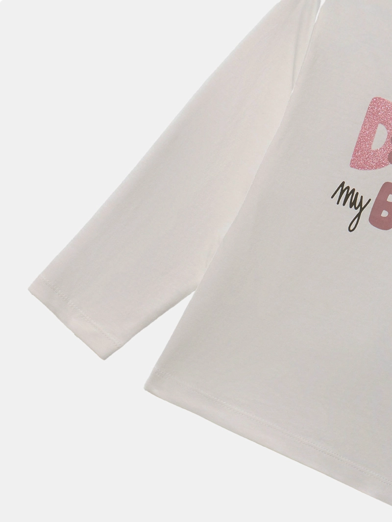 POLERA MANGA LARGA ALGODÓN NIÑA SFERA TEXTO - 2