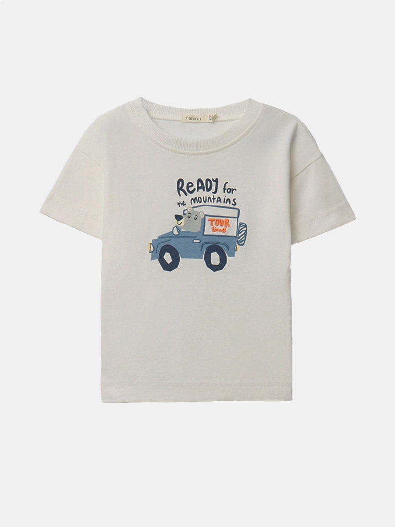 POLERA MANGA CORTA ALGODÓN NIÑO SFERA AUTO - 1