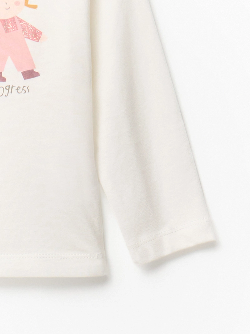 POLERA MANGA LARGA ALGODÓN NIÑA SFERA ESTAMPADA - 3