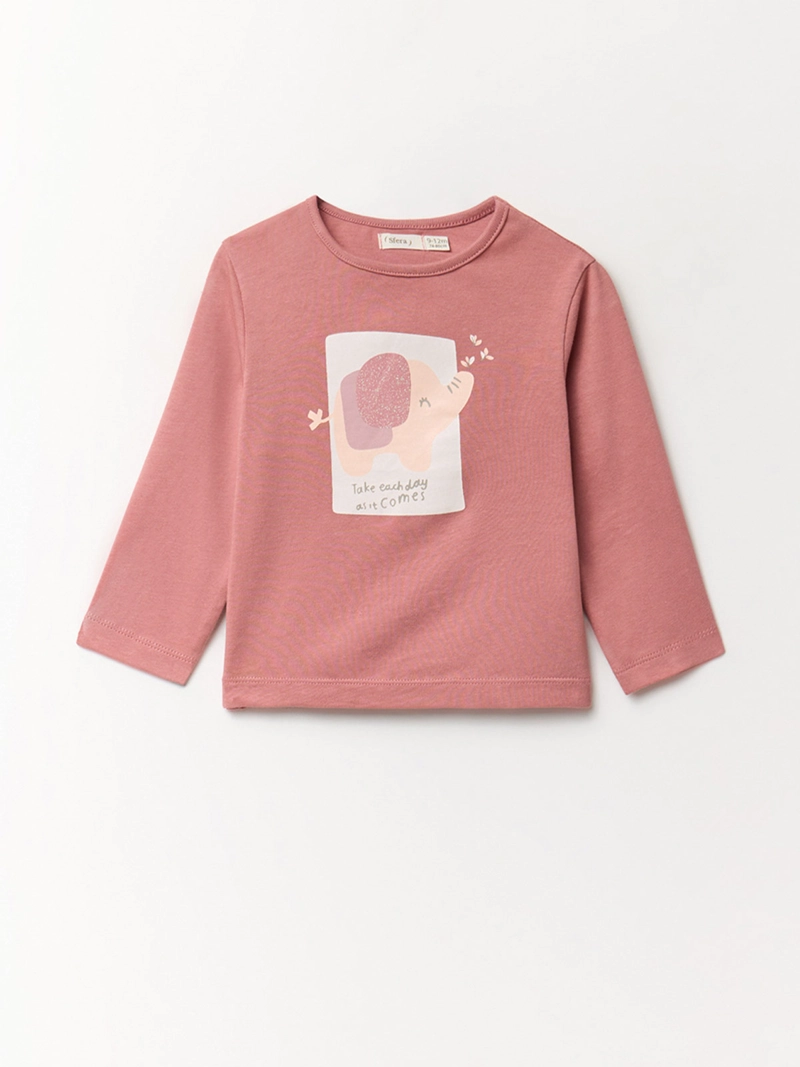 POLERA MANGA LARGA ALGODÓN NIÑA SFERA ELEFANTE - 1