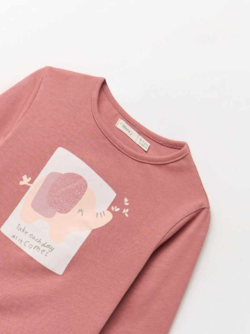 POLERA MANGA LARGA ALGODÓN NIÑA SFERA ELEFANTE - 2