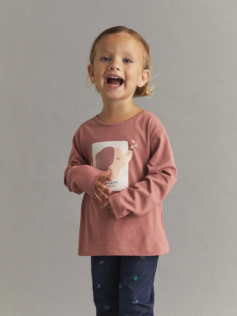 POLERA MANGA LARGA ALGODÓN NIÑA SFERA ELEFANTE - 4