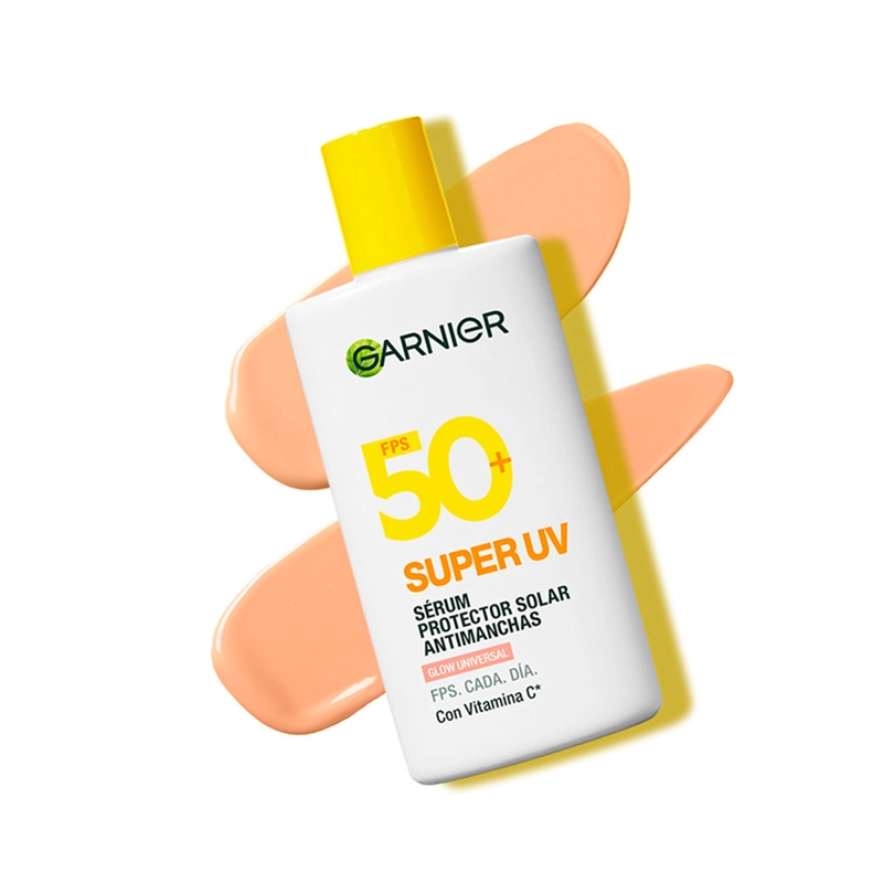  PROTECTOR SOLAR ANTI MANCHAS ANTIOLEOSIDAD GARNIER SUPER UV GLOW VIT C FPS50 40 ML - 5