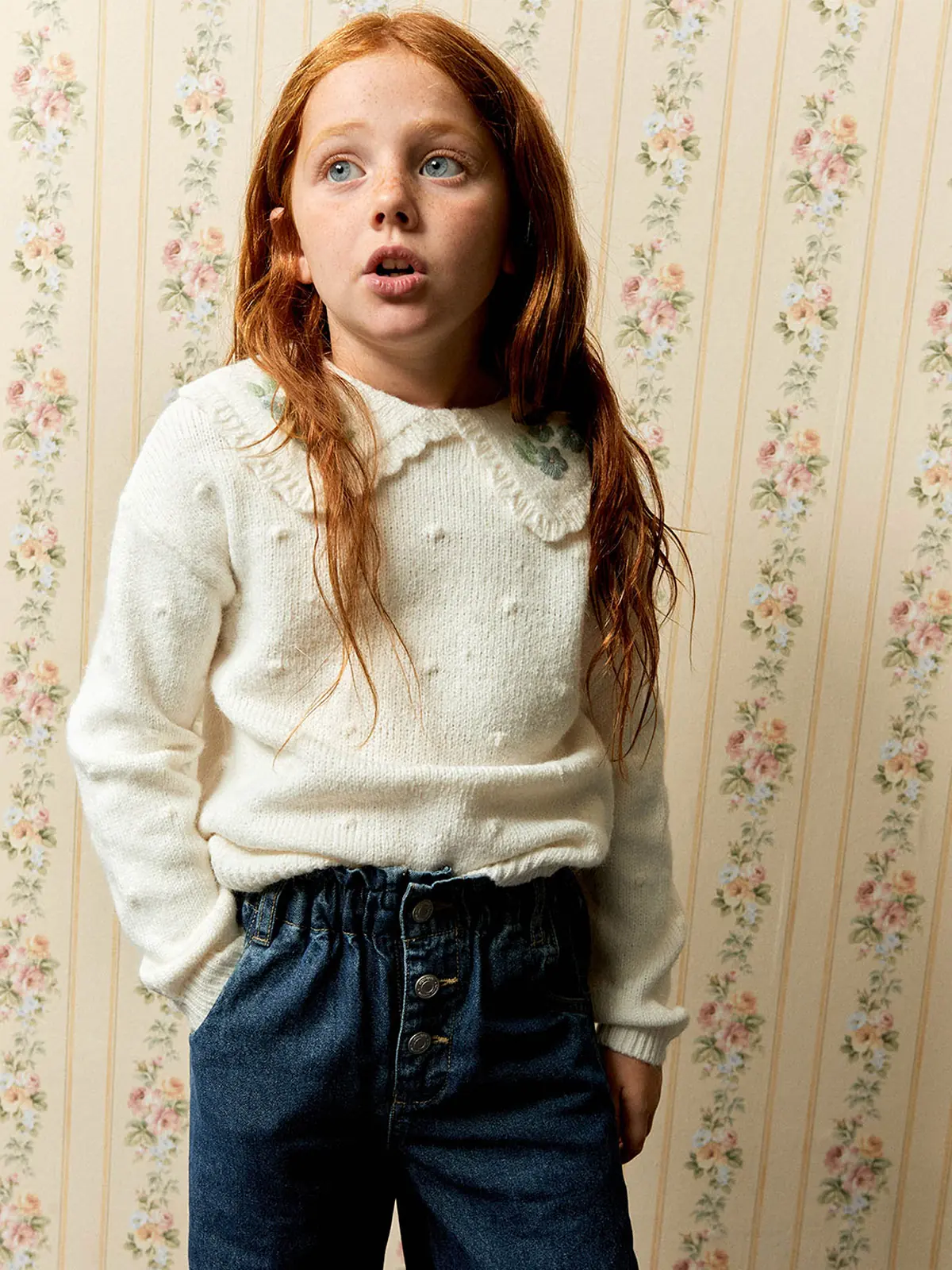 JEANS NIÑA SFERA ALGODÓN LARGO - 1