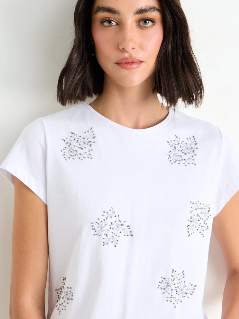 POLERA MUJER ASH ALGODÓN CUELLO REDONDO MANGA CORTA - 5