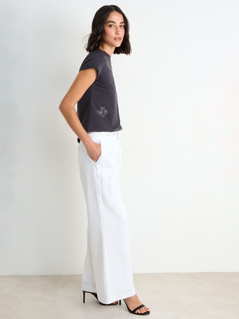POLERA MUJER ASH ALGODÓN CUELLO REDONDO MANGA CORTA - 2