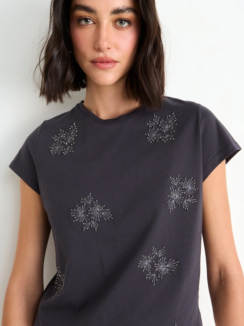 POLERA MUJER ASH ALGODÓN CUELLO REDONDO MANGA CORTA - 5