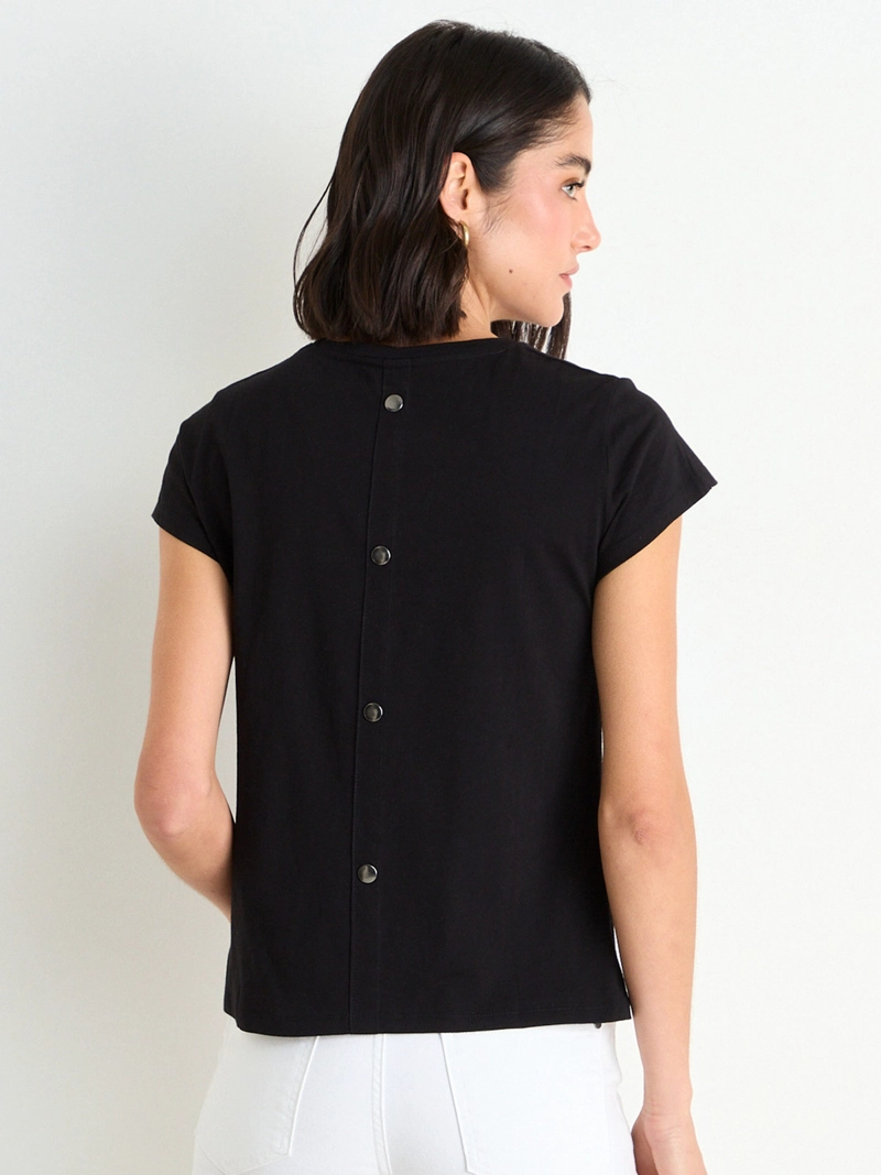 POLERA MUJER ASH ALGODÓN CUELLO REDONDO MANGA CORTA - 4