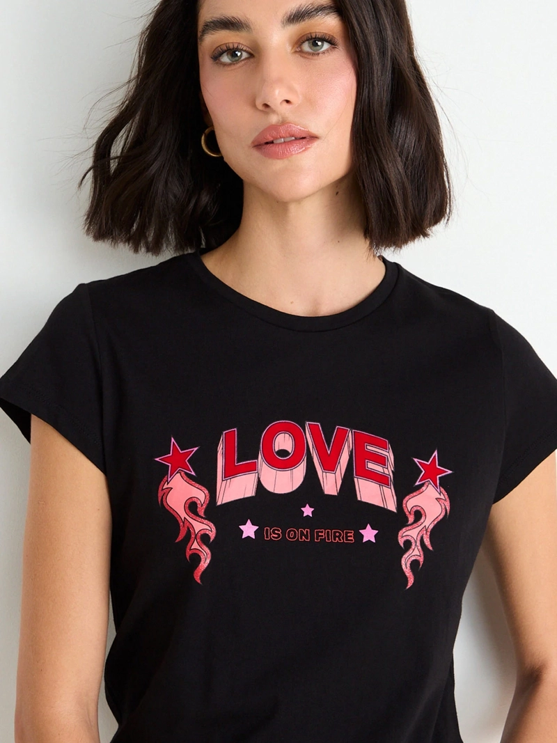 POLERA MUJER ASH ALGODÓN CUELLO REDONDO MANGA CORTA - 5