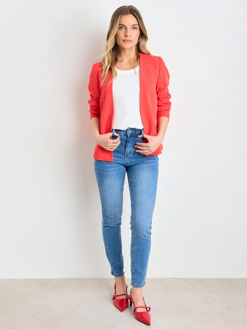 BLAZER MUJER ASH LISO SIN SOLAPA TACHAS - 1