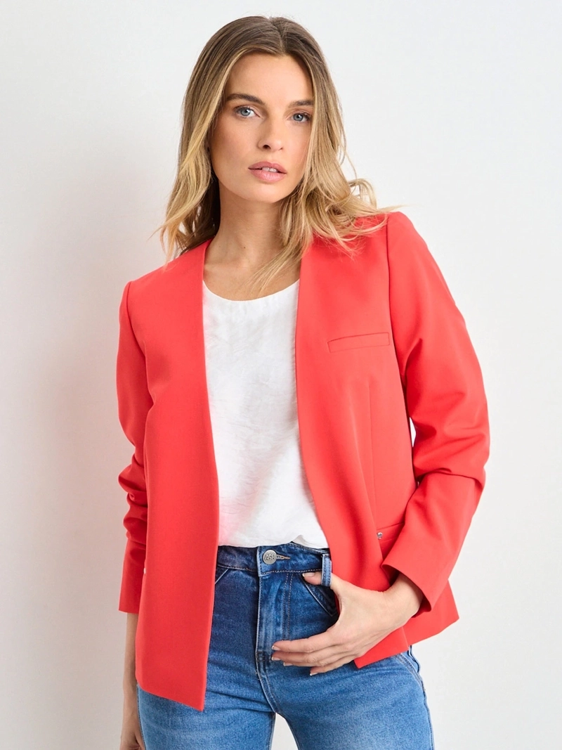 BLAZER MUJER ASH LISO SIN SOLAPA TACHAS - 3