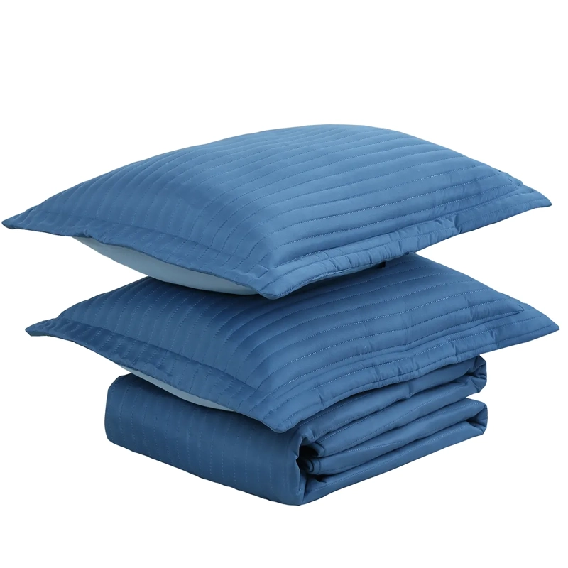 QUILT ANDES BICOLOR KING AZUL - 2