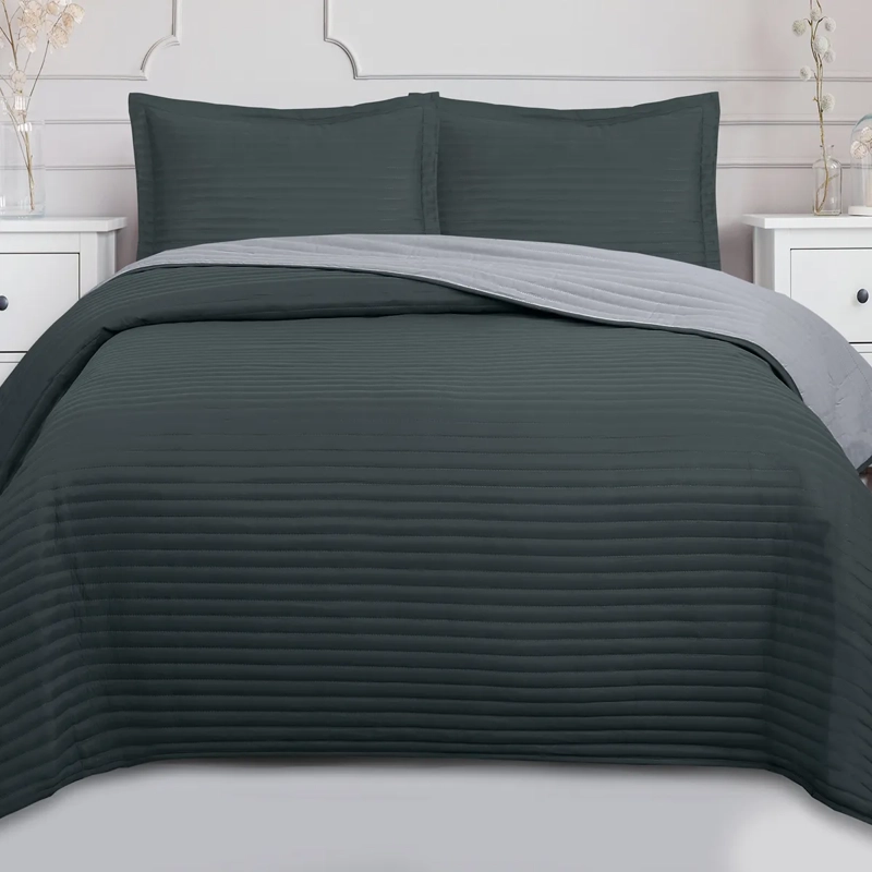 QUILT ANDES BICOLOR 1.5 PLAZAS GRIS - 1