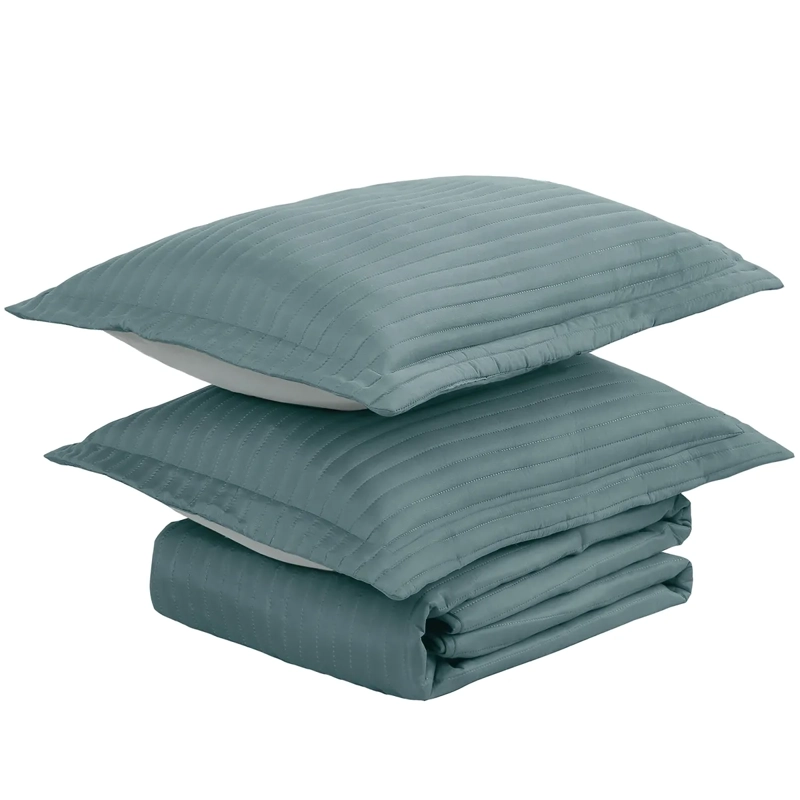 QUILT ANDES BICOLOR 1.5 PLAZAS VERDE - 2