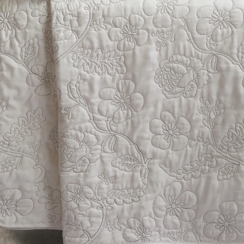 QUILT ANDES BORDADO FLORENCIA 1.5 PLAZAS GRIS - 4