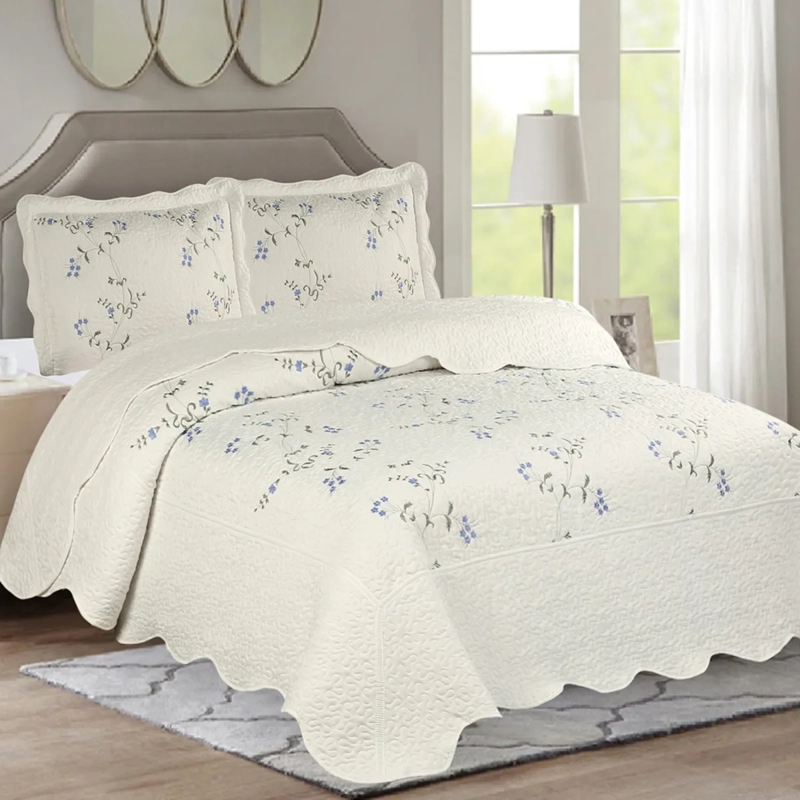 QUILT ANDES BORDADO TORONTO KING AZUL - 1
