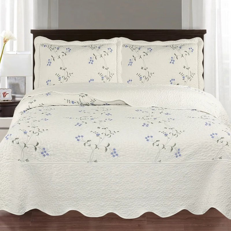 QUILT ANDES BORDADO TORONTO KING AZUL - 2