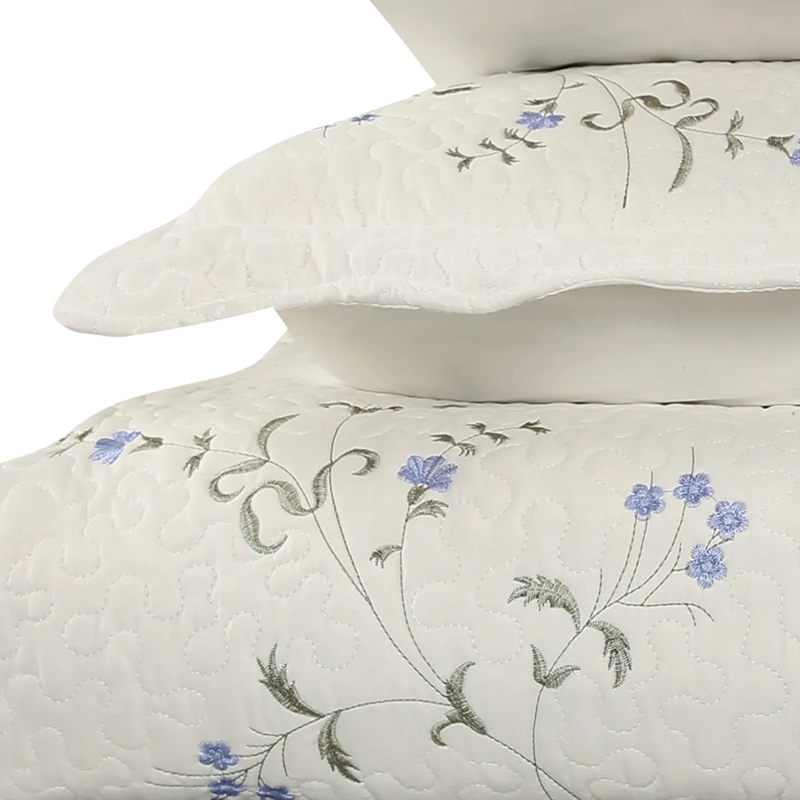 QUILT ANDES BORDADO TORONTO KING AZUL - 4